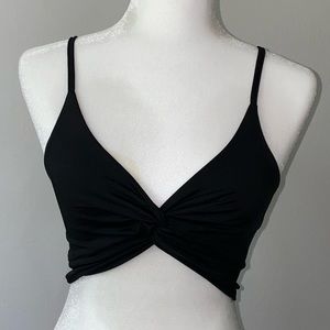 Shein Solid Twist Front Crop Cami Top